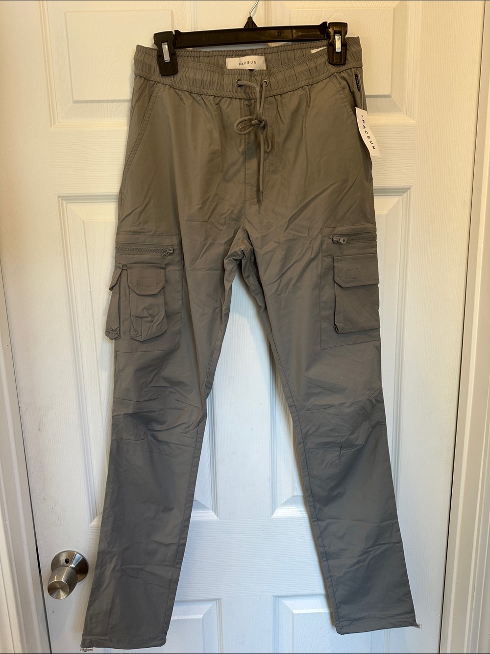 PacSun Men's Gray Cargo Pants with Utility Pockets